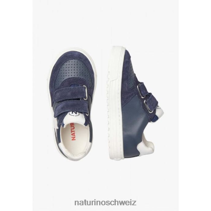 Naturino hess vl. Sneakers aus Leder und Wildleder Kinder Blau 66HJ475