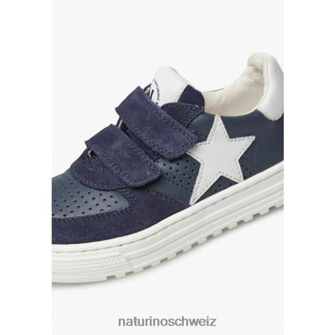 Naturino hess vl. Sneakers aus Leder und Wildleder Kinder Blau 66HJ475