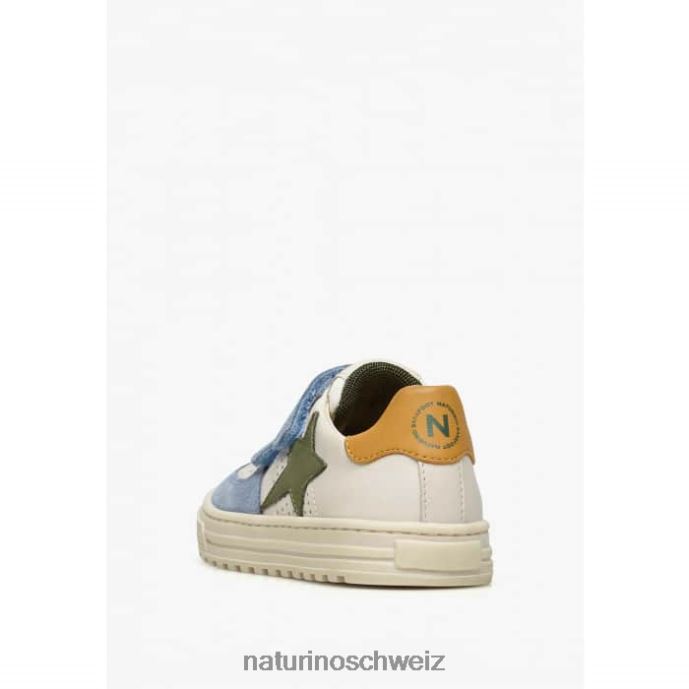 Naturino hess vl. Sneakers aus Leder und Wildleder Kinder himmelblau-beige 66HJ382