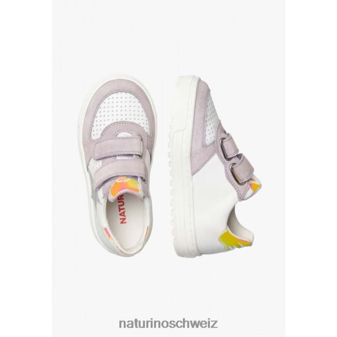 Naturino hess vl. Sneakers aus Leder und Wildleder Kinder lila-weiß 66HJ502