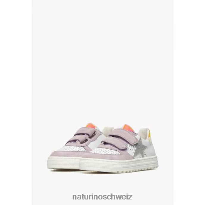 Naturino hess vl. Sneakers aus Leder und Wildleder Kinder lila-weiß 66HJ502