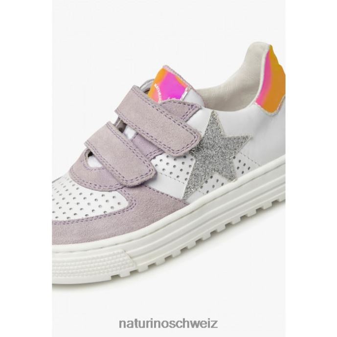 Naturino hess vl. Sneakers aus Leder und Wildleder Kinder lila-weiß 66HJ502