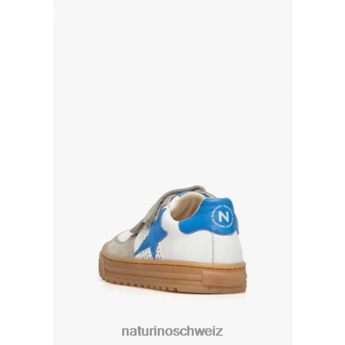 Naturino hess vl. Sneakers aus Leder und Wildleder Kinder taubengrau-hellblau 66HJ384