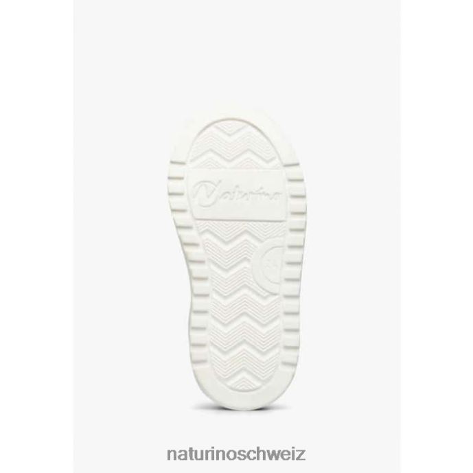 Naturino hess vl. Sneakers aus Leder und Wildleder Kinder weiß grau 66HJ370