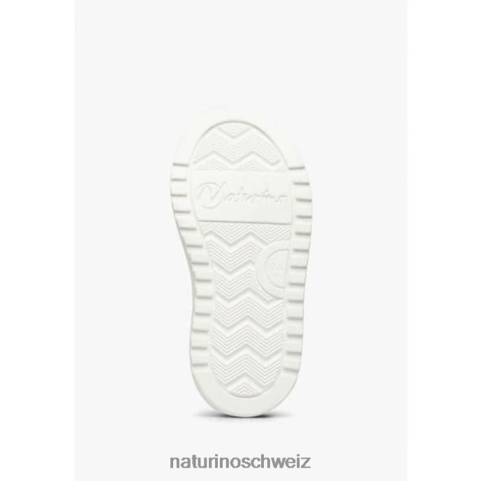 Naturino hess vl. Sneakers aus Leder und Wildleder Kinder weiß-hellblau 66HJ451