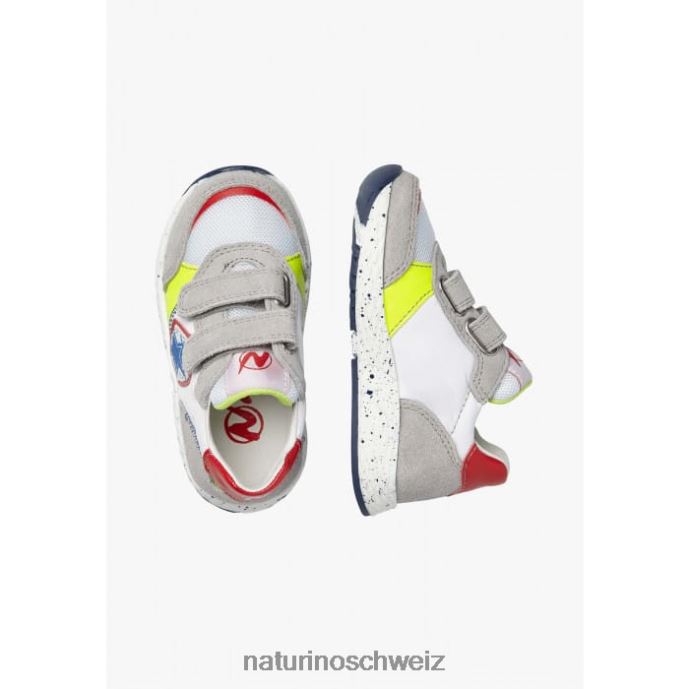 Naturino jesko star vl. Sneakers aus Wildleder und Stoff Kinder grau weiß 66HJ511