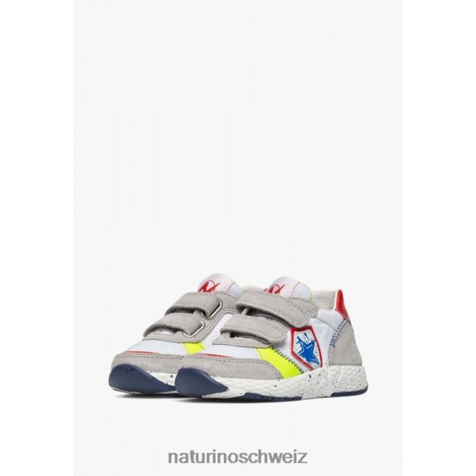 Naturino jesko star vl. Sneakers aus Wildleder und Stoff Kinder grau weiß 66HJ511