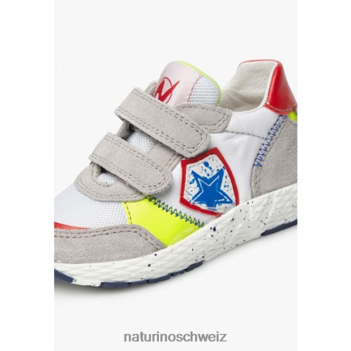 Naturino jesko star vl. Sneakers aus Wildleder und Stoff Kinder grau weiß 66HJ511