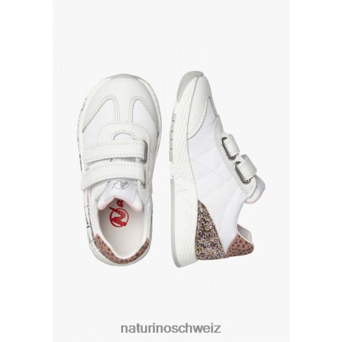 Naturino jesko vl. Sneakers aus Leder und technischem Stoff Kinder Weiss 66HJ371