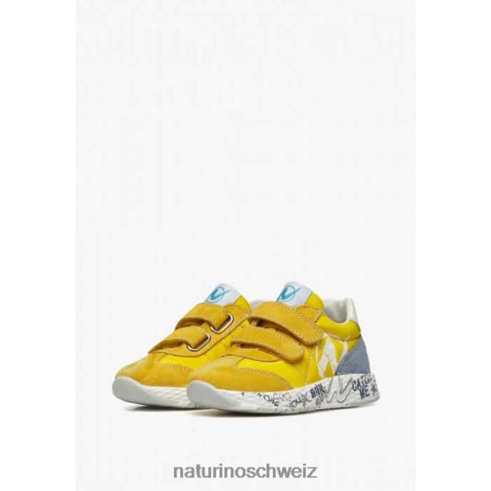 Naturino jesko vl. Sneakers aus Wildleder und technischem Stoff Kinder Gelb 66HJ373