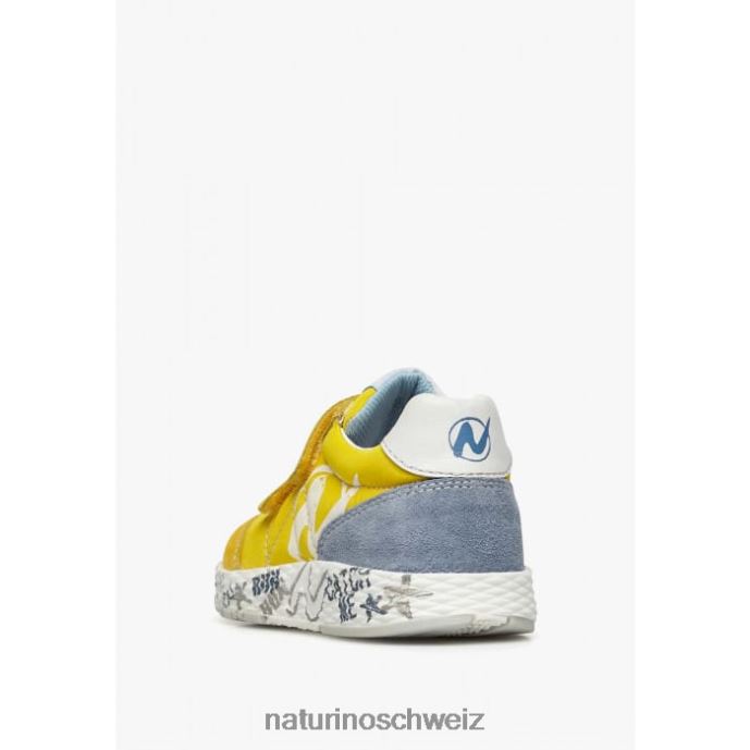 Naturino jesko vl. Sneakers aus Wildleder und technischem Stoff Kinder Gelb 66HJ373