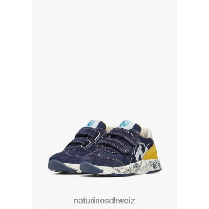 Naturino jesko vl. Sneakers aus Wildleder und technischem Stoff Kinder Marine 66HJ504