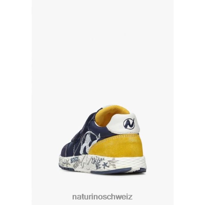 Naturino jesko vl. Sneakers aus Wildleder und technischem Stoff Kinder Marine 66HJ504