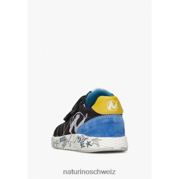 Naturino jesko vl. Sneakers aus Wildleder und technischem Stoff Kinder Schwarz 66HJ425