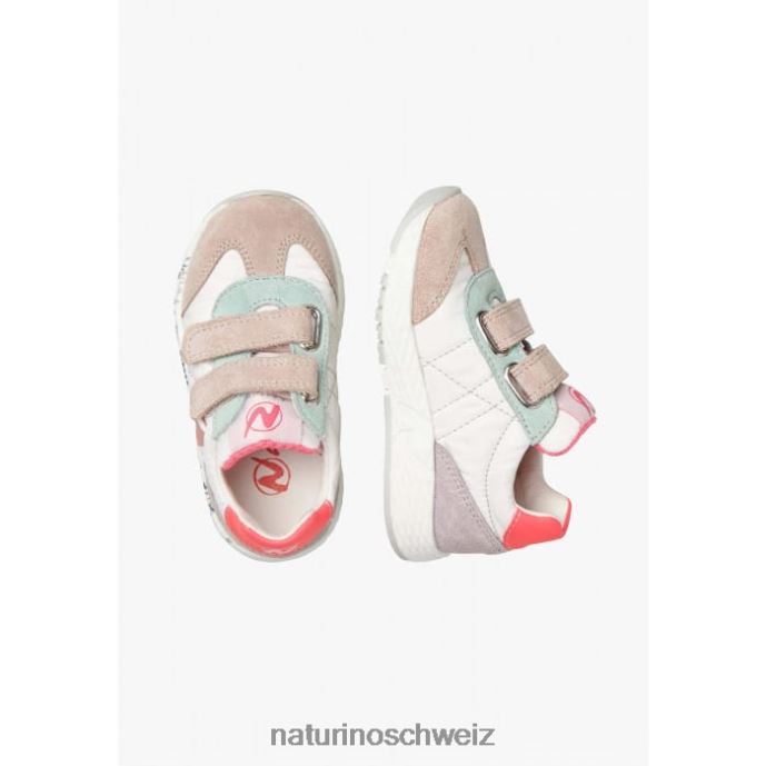 Naturino jesko vl. Sneakers aus Wildleder und technischem Stoff Kinder weiß-rosa 66HJ410