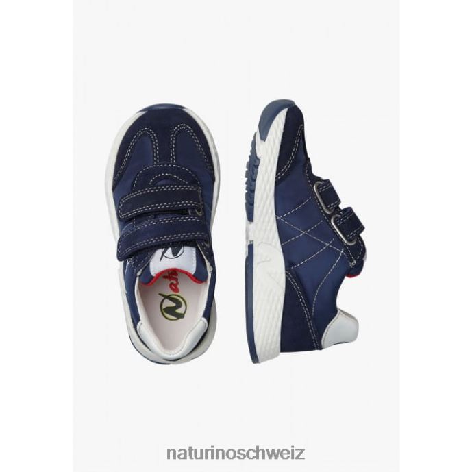 Naturino jesko vl. Sneakers aus technischem Stoff und Wildleder Kinder weiß-marine 66HJ520