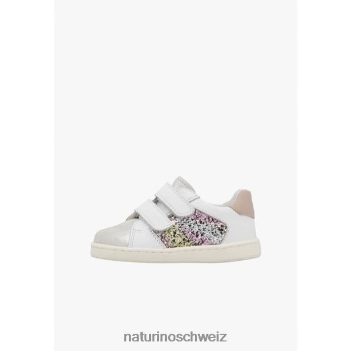 Naturino kozuc vl Sneakers aus Leder und Wildleder Kinder Silber Weiss 66HJ405