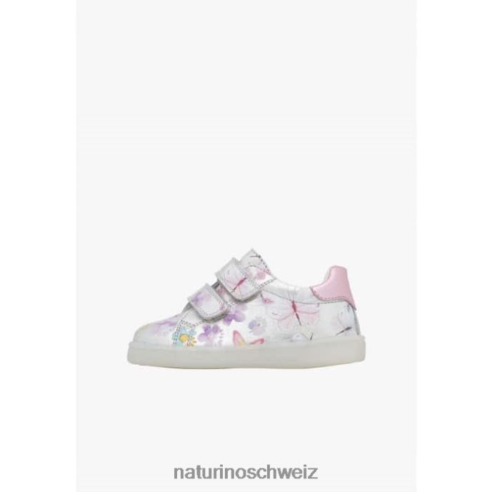 Naturino owie vl Ledersneaker mit Schmetterlingsprint Kinder Silber 66HJ417