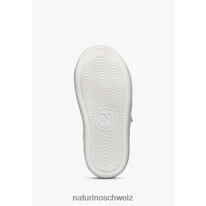 Naturino pinn vl. Sneakers aus Leder und Wildleder Kinder weiß schwarz 66HJ457