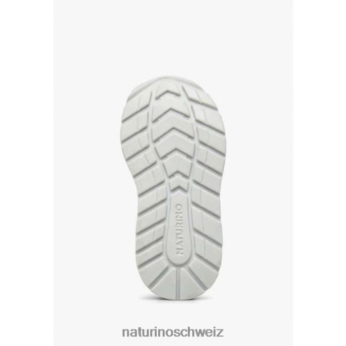 Naturino quell vl Sneakers aus Leder und Stoff Kinder Silber Weiss 66HJ366