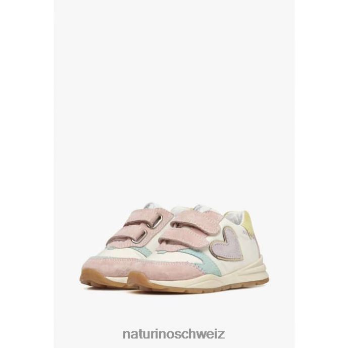 Naturino quell vl Sneakers aus Wildleder und Stoff Kinder rosa-weiß 66HJ412