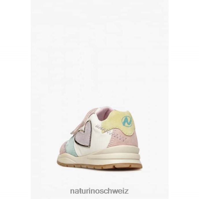 Naturino quell vl Sneakers aus Wildleder und Stoff Kinder rosa-weiß 66HJ412