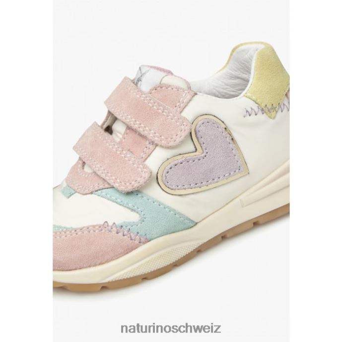 Naturino quell vl Sneakers aus Wildleder und Stoff Kinder rosa-weiß 66HJ412