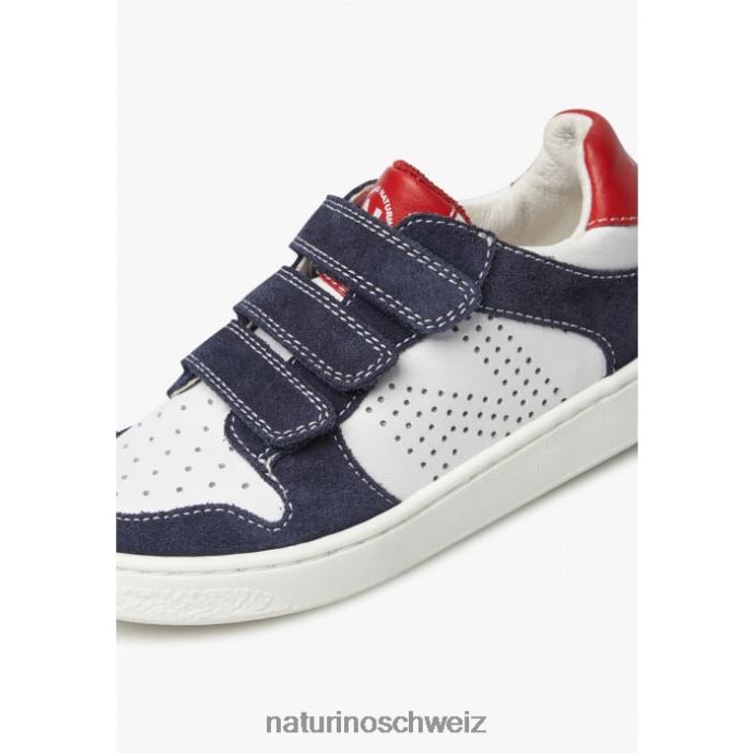 Naturino theral vl. Sneakers aus Leder und Wildleder Kinder weiß Blau 66HJ462