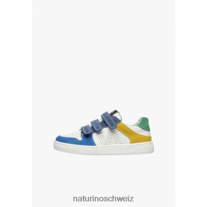 Naturino theral vl. Sneakers aus Leder und Wildleder Kinder weiß-himmelblau 66HJ374